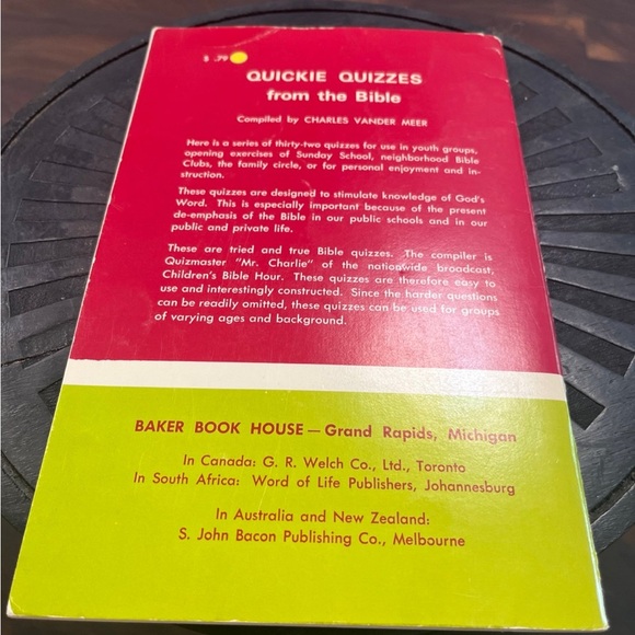 Old Vintage “Quickie Quizzes” from the Bible - Picture 2 of 5